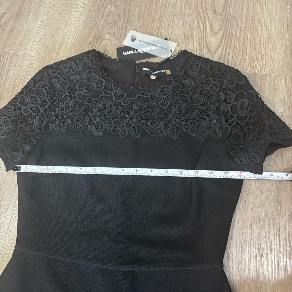 Karl Lagerfeld Black Floral Midi Dress - Picture 8 of 11